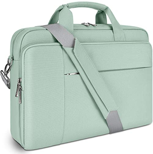 DOMISO Laptoptasche 14 zoll Laptop Tasche Notebook Tasche Laptop Bag für 14 Zoll HP Lenovo Dell XPS 15,für 15 zoll MacBook Air M4 M3 M2/MacBook Pro,Wasserdicht Aktentasche Schultertasche,Salbeigrün