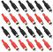 40 adaptadores de enchufe RCA de soldadura para audio y vídeo, conector RCA macho y hembra (10 rojo/negro macho y 10 hembra rojo/negro)