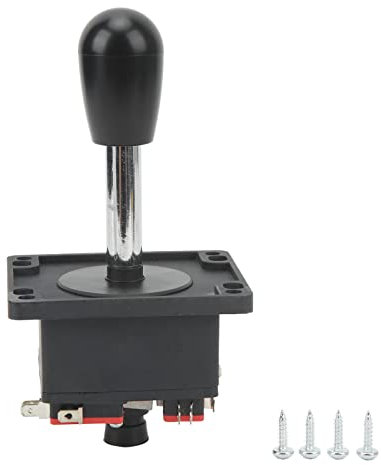 KOSDFOGE Arcade-Joystick, Schwarzer, Ovaler Kugelkopf, Klassischer DIY-Griff-Joystick Für Spielautomaten