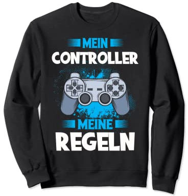 Zocken Tshirt Lustig Herren RPG Gaming Controller Zocker Sweatshirt