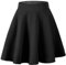 Dressever Damen Basic Vielseitige Dehnbaren Informell Casual Mini Hohe Taille A-Linie Tennisrock Tanzrock Schwarz XX-Large