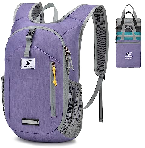SKYSPER 10L Faltbarer Rucksack Wanderrucksack Klein Tagesrucksack Daypack Reiserucksack für Wandern Reisen Städtetrips