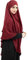 Lamis Hijab - Khimar 2 Schleier zum Überziehen aus Medinenseide, Jilbab für muslimische Frauen, verhüllt KH200, Burgunderrot, One size