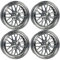 4x MB Design Felgen LV1 8.5Jx19 ET35 5x108 Silber voll poliert kompatibel mit Opel Astra
