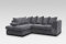 Dylan Jumbo Cord Fabric Sofa (Grey, Left Hand Facing Corner)