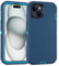 smartelf for iPhone 15 Case, 3 in 1 Heavy Duty Drop Protection Full Body Rugged Shockproof, Military Protective Tough Durable Cover Phone Case for Apple iPhone15 (CyanGreen)