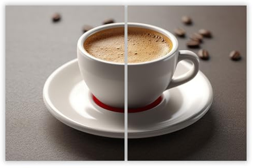 SMTDeco Herdabdeckplatte 2×40×52 cm – Mehr Arbeitsfläche, Spritzschutz & Schneidebrett – ESG Glas, kratzfest – für Induktion/Ceranfeld – 2-teilig, Motiv Tasse Kaffee Weiss