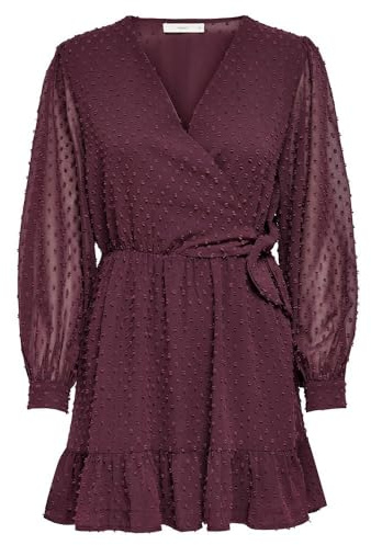 Onltiva L/S Dobby Fake Wrap Dress WVN