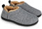 Snug Leaves Herren Wollfilz Hausschuhe Bequem Warm Winter Hausschuhe mit elastischen Gores, cool grey, 40/42 EU