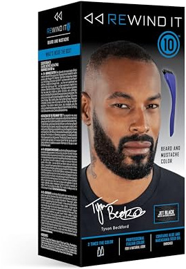 REWIND IT 10 Jet Black Beard and Mustache Color
