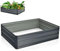 GiantexUK Raised Garden Bed, Galvanized Metal Rectangular Planter Box with Open Bottom, Outdoor Elevated Flower Pots Grow Box Container for Vegetables Herbs Plants (120 x 90 x 30cm, Grey)