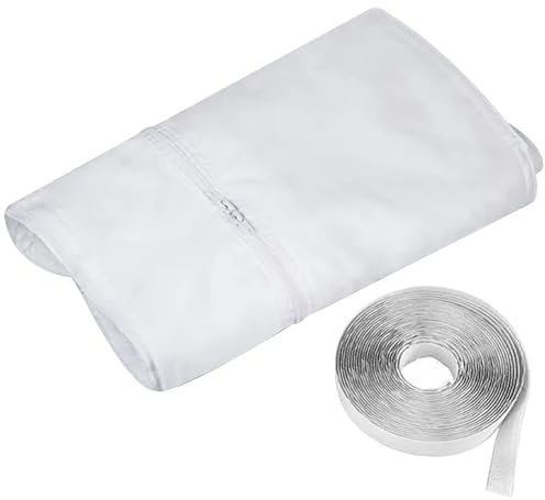 SHITOOMFE Portable AC Window Seal Portable Air Conditioner Window Kit 157.5in Windproof Portable AC Window Seal Waterproof Dual Zipper Opening Fastening Tape Portable AC Window Vent Kit