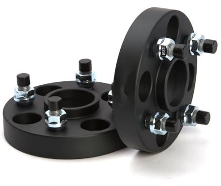 Wheel Spacers Für Fiat 500 500C Für Brava Für Panda Für Punto 15/20/25/30/35/40mm 4 Lug Spurverbreiterung Adapter 2 Stück PCD 4x98 CB 58,1mm Rad Distanzscheiben(50mm Black)