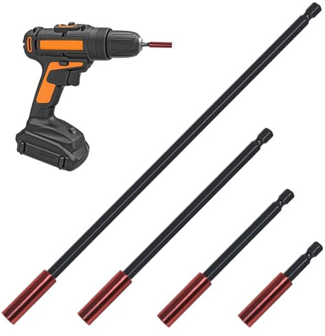 4 Pieces Magnetic Bit Holder for Impact Driver Magnetic Screwdriver Extension Impact Bit Holders,1/4 Hex Shank Screwdriver Extension Bar Quick-Change