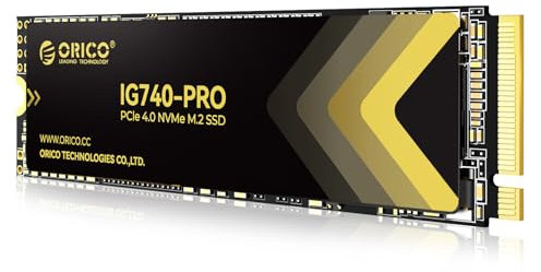 ORICO SSD 4TB M.2 NVMe Industrial, hasta 7400MB/s, PCIe 4.0 M2 SSD con TLC 3D NAND y Disipador Térmico Innovador, para Edge Computing, PC Industrial, Portátil Personal y PS5 - IG740PRO