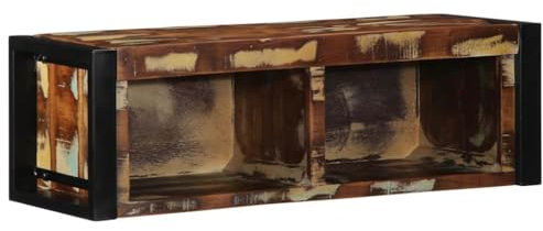 vidaXL TV-Schrank Mehrfarbig 80x30x25 cm Altholz Massiv, TV-Möbel, TV-Tisch, HiFi-Schrank, TV-Ständer, Medienschrank, Beistellschrank, Sideboard