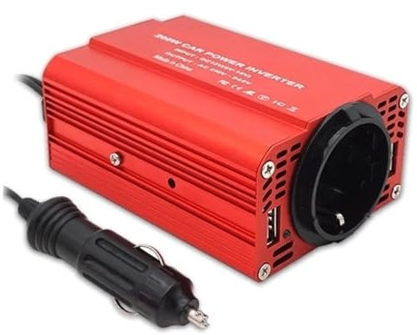 Convertisseur Onduleur Transformateur Tension Onduleur De Voiture 1500W Puissance DC 12V À AC 230V Double USB Adaptateur De Charge Convertisseur Solaire 12 À 220 Volts Europe(300W EU)