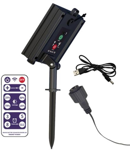 Solar Battery Box Outdoor Indoor LED String Lamp Panel Controller with Remote