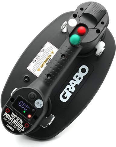 GRABO PRO - Ventouse numérique portable sur batterie pour professionnels - Avec fonction d'aspiration automatique - Capacité de levage maximale : 120 kg - Design ergonomique - Avec sac de transport en