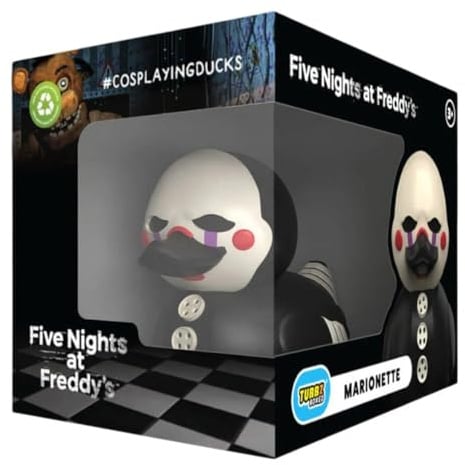 TUBBZ: FNAF - Marionette Puppet Rubber Duck Collectable Toy 9 cm | Official FNAF Merchandise – Boxed Vinyl Figure for Display, Horror Puppet Character, Fan Decor & Novelty Duck Gift