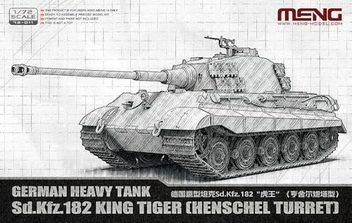 Meng 914553-1/72 Sd.Kfz 182, Königstiger, Henschel Turm - Maßstab 1:72