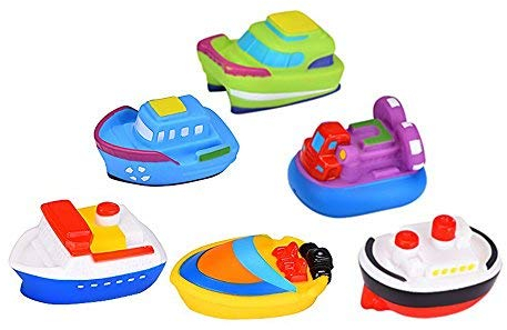 Itian Barcos flotantes - Juguetes de baño, Barco de Baño Juguetes de Bañera para Bebés, Juego de 6