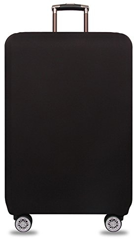 BJ-SHOP Koffer Schutzhulle,Gepack Protektor Elastische Reisegepack Abdeckung Staubdicht Trolley Schutzhulle passt 18-32 Zoll (M:22-25 Zoll Gehäuse) Schwarz-m