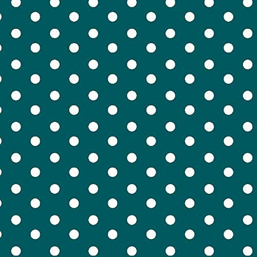 babrause® Baumwollstoff Punkte Petrol Webware Meterware Popeline OEKOTEX 150cm breit - Ab 0,5 Meter