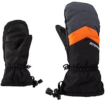 Ziener Kinder LETTERO Ski-Fäustling/Wintersport | wasserdicht atmungsaktiv, black/graphite, 7,5