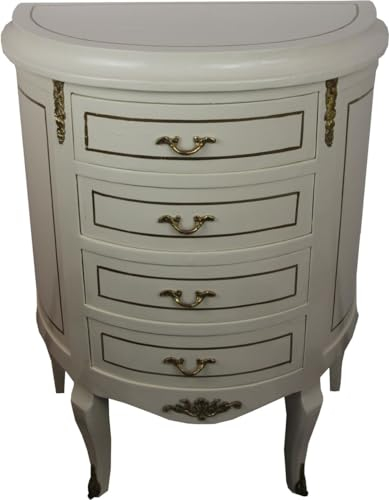 Casa Padrino Barock Kommode Creme/Gold Breite 68 cm - Antik Stil Möbel
