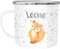 Emaille-Tasse mit Namen Fuchs Füchsin Motiv Emaille-Becher personalisierte Geschenke Frauen Namensbecher SpecialMe® weiß-metall Emailletasse