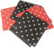 Papierservietten, 80 Stück, rot/schwarz, gepunktet, dekorative Servietten für Partyveranstaltungen, gefaltet 16,5 x 16,5 cm, entfaltet 33 x 33 cm