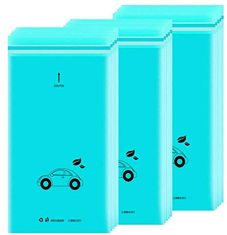 AMOYER 50pcs / Set Auto-adhésives jetables Voiture Biodégradable Poubelle Porte-Sac Poubelle de Stockage pour Voiture