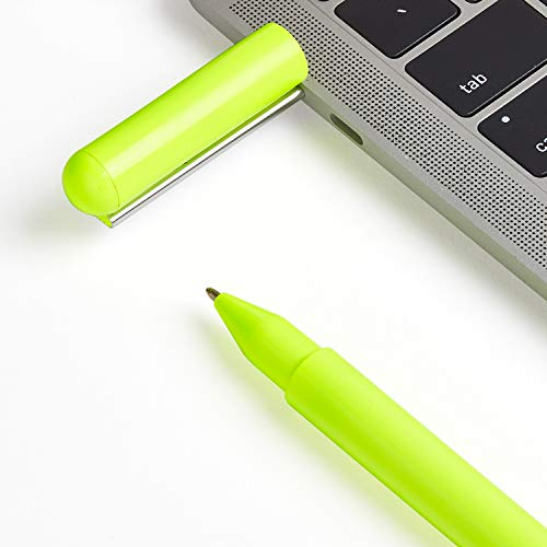 Lexon C-Pen USB-C-Flash-Speicher, 32 GB, Edelstahl für Clip, ABS-Hauptteil (Gelb, fluoreszierend)