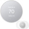 Google Nest GA01334-US - Termostato inteligente para el hogar - Termostato WiFi programable - Nieve - Paquete con kit de ajuste de termostato Google Nest a juego, placa de montaje en pared GA01837-US