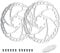 RUJOI 140mm Bike Disc Brake Rotor Set – Front & Rear Stainless Steel Brake Discs with Calipers & Bolts – MTB Parts for Mountain, Road & Hybrid Bikes