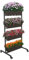 Woodside Dereham 4 Tier Wheeled Metal Garden Planter, Vertical Elevated Raised Flower Display Stand