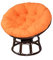 Morbuy Papasansessel Kissen Sitzauflage, Rundes Dicke Stuhlkissen Bequem & Weich Sitzkissen Hängesessel für Indoor Outdoor Garten Stuhlauflage (110x110CM,Orange)
