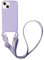 CQUUKOI Compatible with iPhone 12/12 Pro,Crossbody Phone Case with Lanyard Cute Soft Silicone Case with Adjustable Shoulder Strap Shockproof Protector Compatible with Women Girls Purple