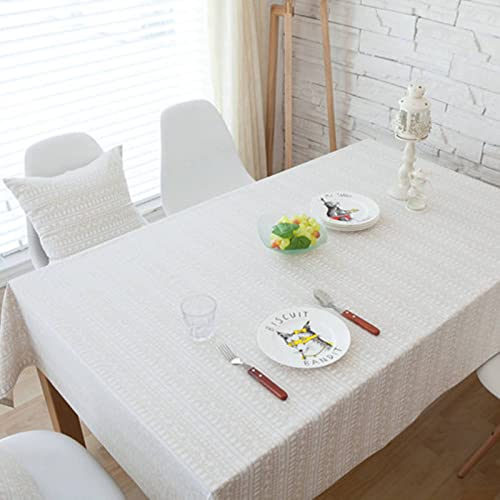 EHOMERY Tischdeckenklammern Für Dicke Tischplatten Tischtuch Japanisch Weihnachtsbaum Schneeflocken Tischdecken Für Draußen Wachstuch Zum Einpacken Beige Tischschutz Dekoration 140X160Cm