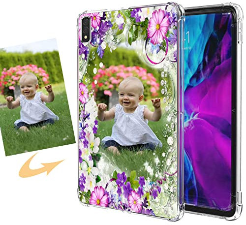 CXKJ Transparente Funda Personalizada para Samsung Galaxy Tab S8 11.0,Diseño tu Foto Imagen o Texto Personaliza Carcasa,Silicone Ultradelgado Case Cover Protector Anti-arañazos Funda