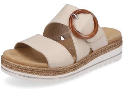 Remonte Damen D0Q51, Frauen Slipper,lose Einlage,Sommerschuhe,sommerclogs,Pantoletten,Slip on,Freizeitschuhe,Schlupfschuhe,Slides,beige (80),40 EU