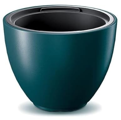 Gardening Naturally Plant Pot Paisley Stylish and Unique Planters for Indoor Plants (Round Pot 30cm - Blue)