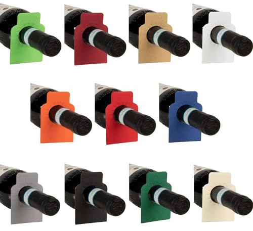 120 PresentFill Premium Flaschenanhänger Schwarz - Stabile Flaschenetiketten aus 100% Recycling Kraftpapier auf E-Welle Karton zum beschriften und kennzeichnen von Flaschen