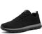 FLOWING PLUME Turnschuhe Herren Sportschuhe Atmungsaktiv Leichte Laufschuhe Walkingschuhe Komfort Fitness Gym Sports Sneaker Freizeit Schuhe(Schwarz Grau,45EU)