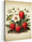 MuchoWow© Leinwand Bilder 30x40 cm Wanddeko Wohnzimmer Aesthetic Room Decor Deko Zimmer Wandbilder Modern Fotogeschenke Vintage - Erdbeere - Pflanzen - Obst - Natur - Beige