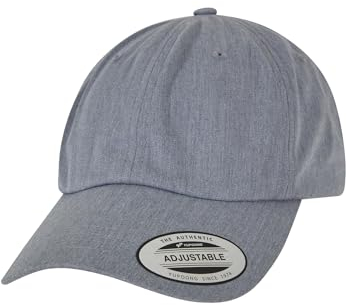 Flexfit Unisex 6245CM-Low Profile Cotton Twill Baseballkappe, heathergrey, one Size