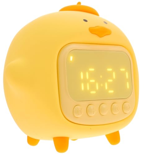 DOITOOL Led Nachtlicht Wecker Kinder Digitaluhr Nachtlampe Gelb Multifunktional Für Schlafzimmer