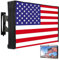 HOMEYA Outdoor TV Cover American Flag 48-50 Inch, 600D Heavy Duty Weatherproof TV Screen Protector, Waterproof Zipper Front Flap&Velcro Bottom, Outside Television Enclosure for LED LCD Flat Screen TV