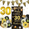 Seutgjie 30 Geburtstag Deko für Mann Frauen Lange Banner Hintergrund Luftballons und LED Lichtstreifen 1994 bis 2024